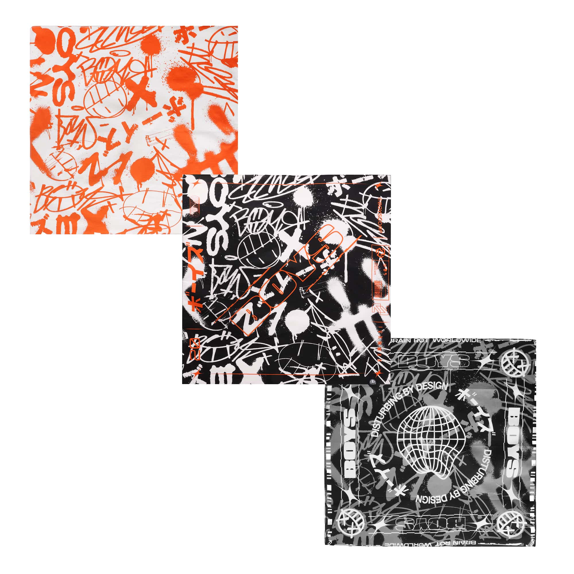 Standard Issue 3-Piece Bandana Set - Brain Rot Worldwide - The Boys