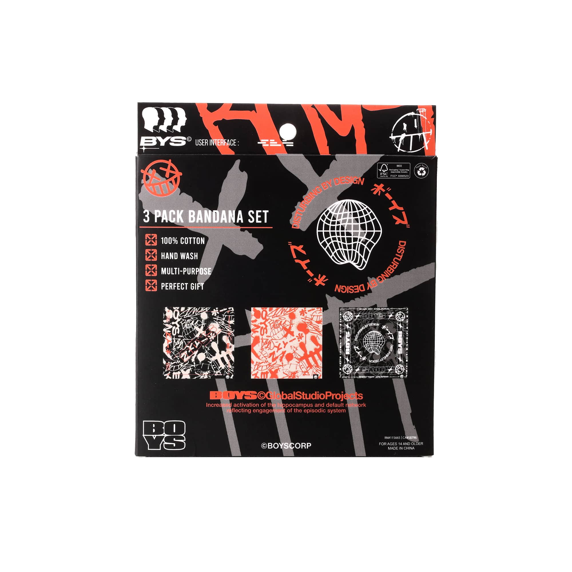 Standard Issue 3-Piece Bandana Set - Brain Rot Worldwide - The Boys