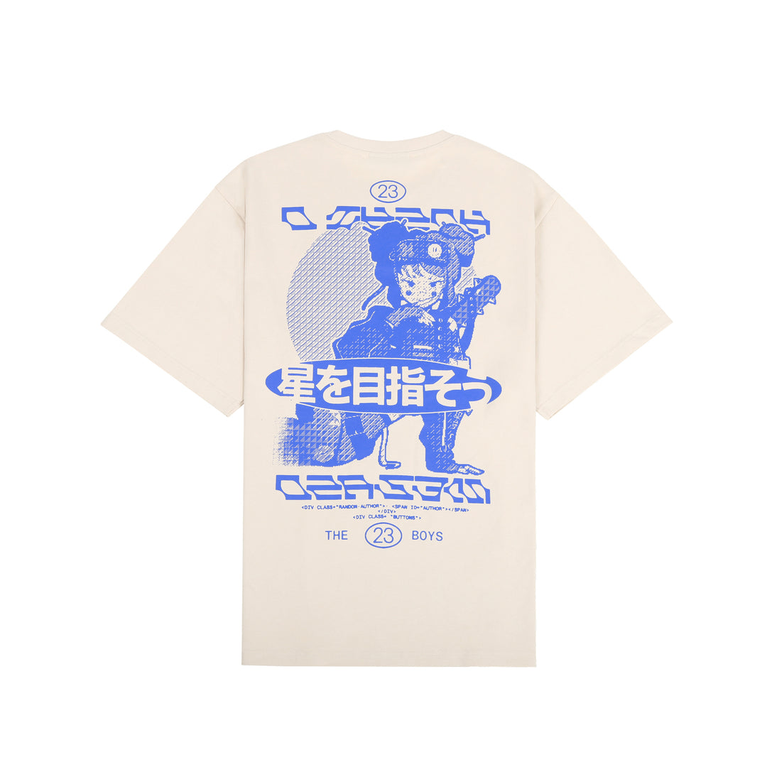 NEOCITY TEE - OFF-WHITE/BLUE