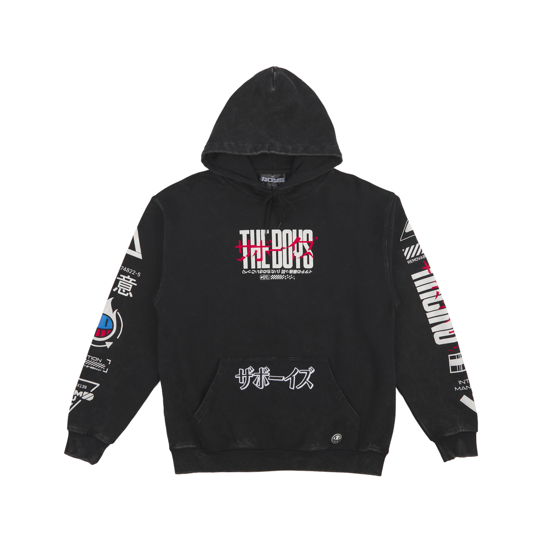 Nitrous Racing Black Mineral Wash Hoodie