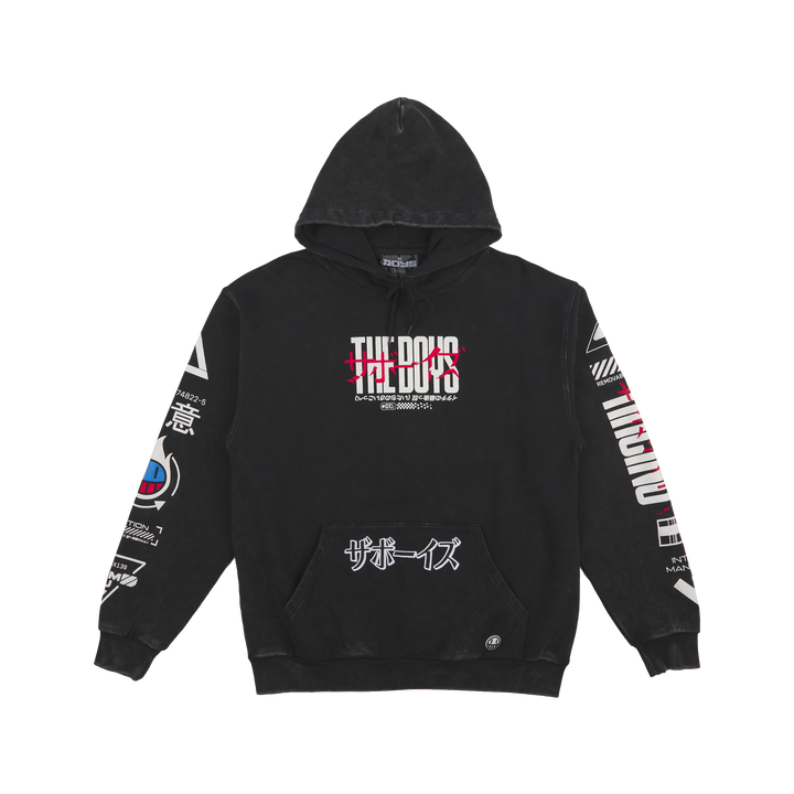 Nitrous Racing Black Mineral Wash Hoodie