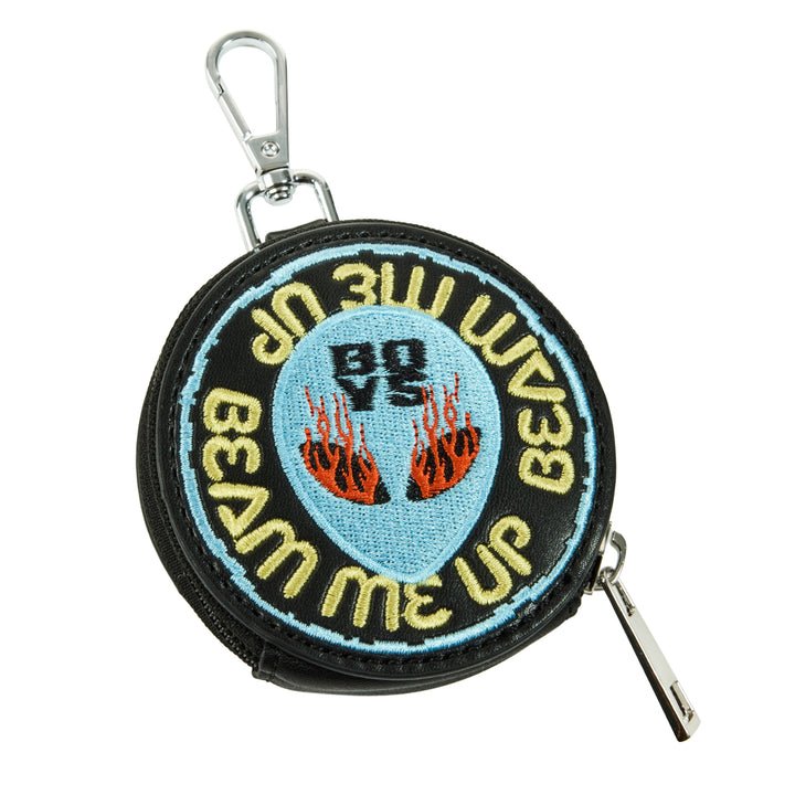 Invasion Embroidered Zip Pouch Keychain