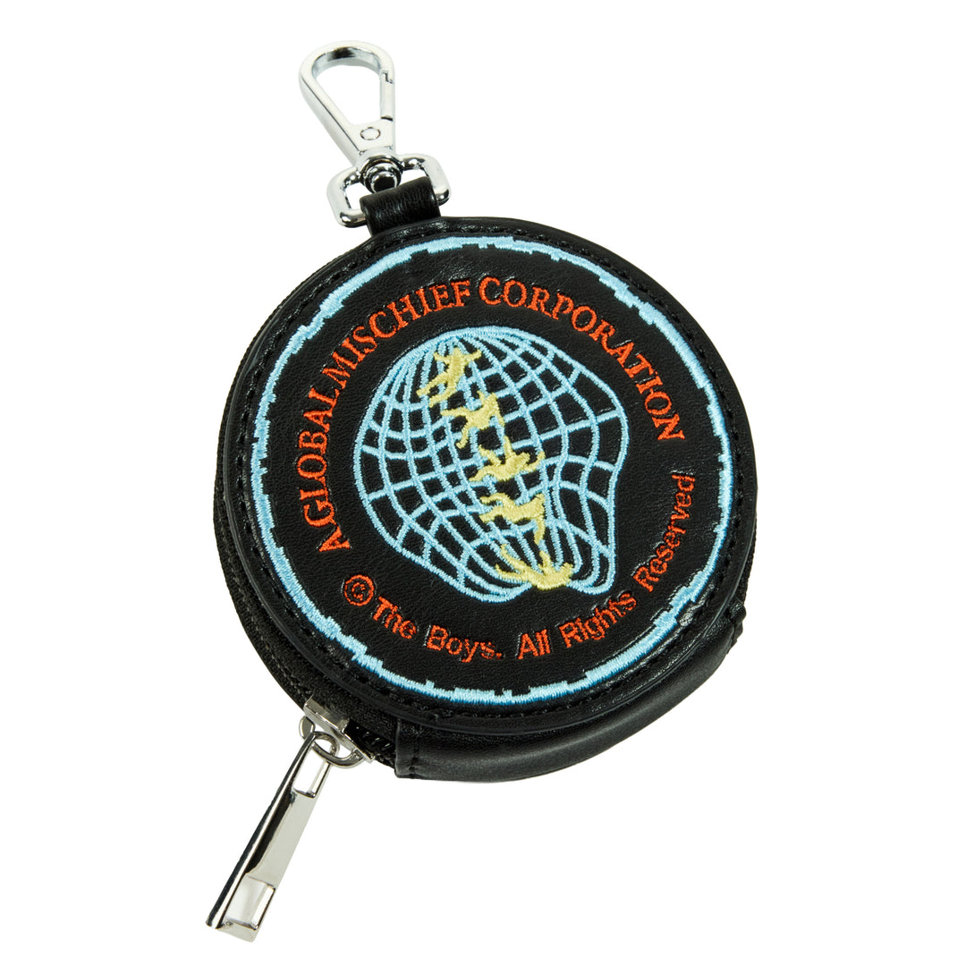 Invasion Embroidered Zip Pouch Keychain