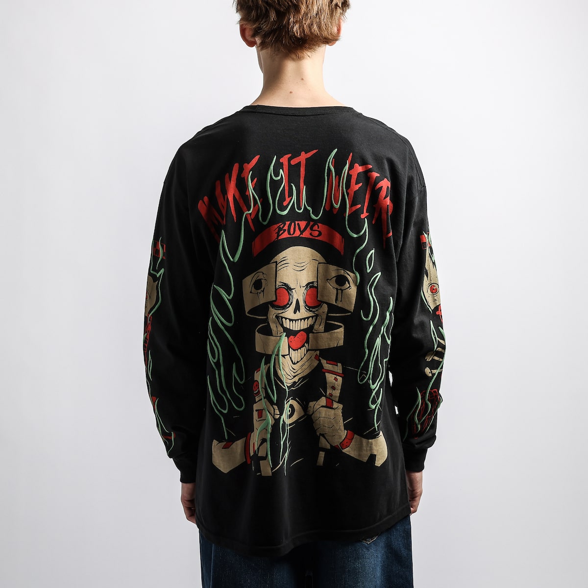 Trip of Terror Make it Weird Oversized Long Sleeve - Brain Rot