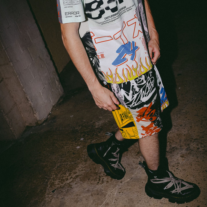 Sleaze Nation Patchwork Terry Shorts