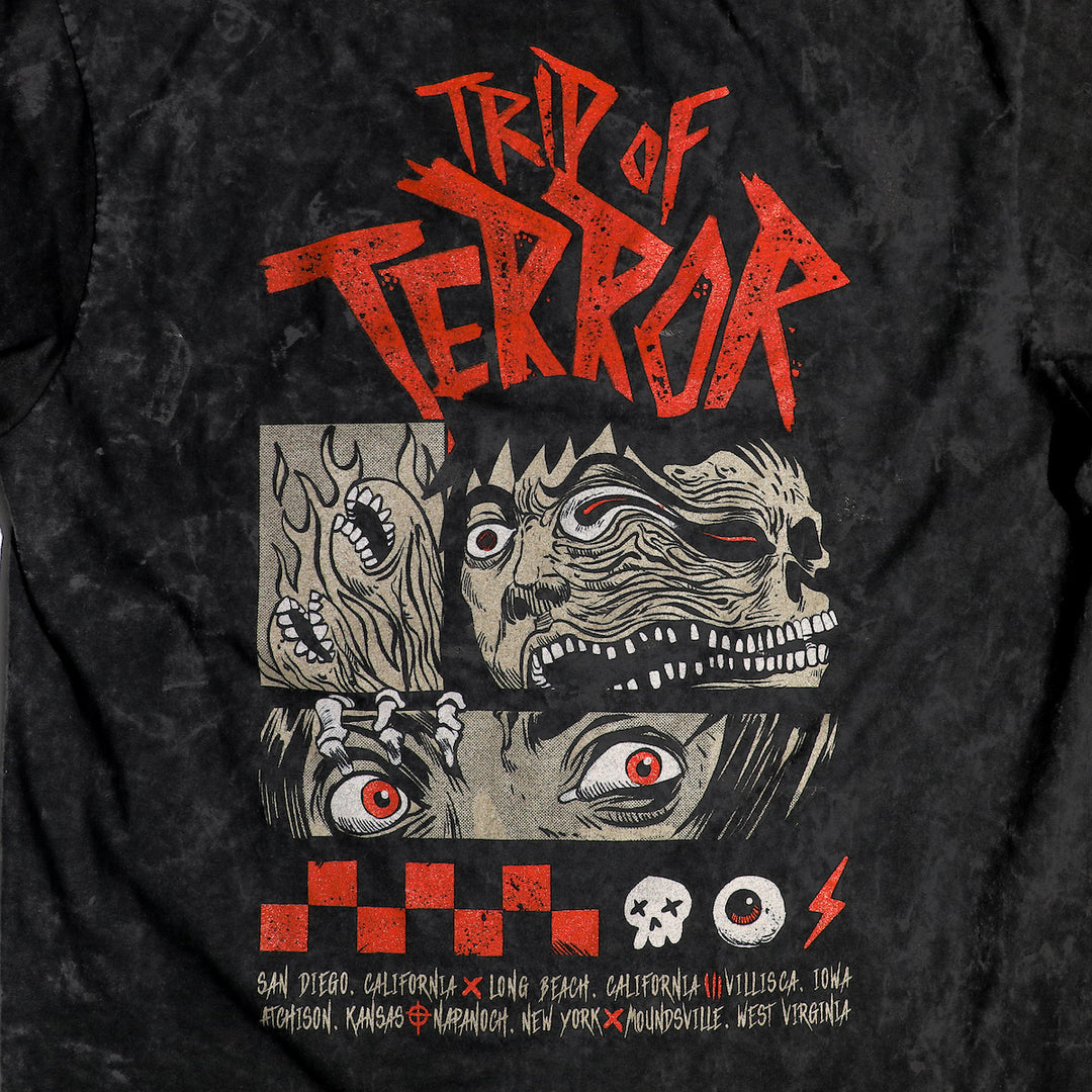 LIMITED EDITION Trip Of Terror Splitting Headache Mineral Wash Tee