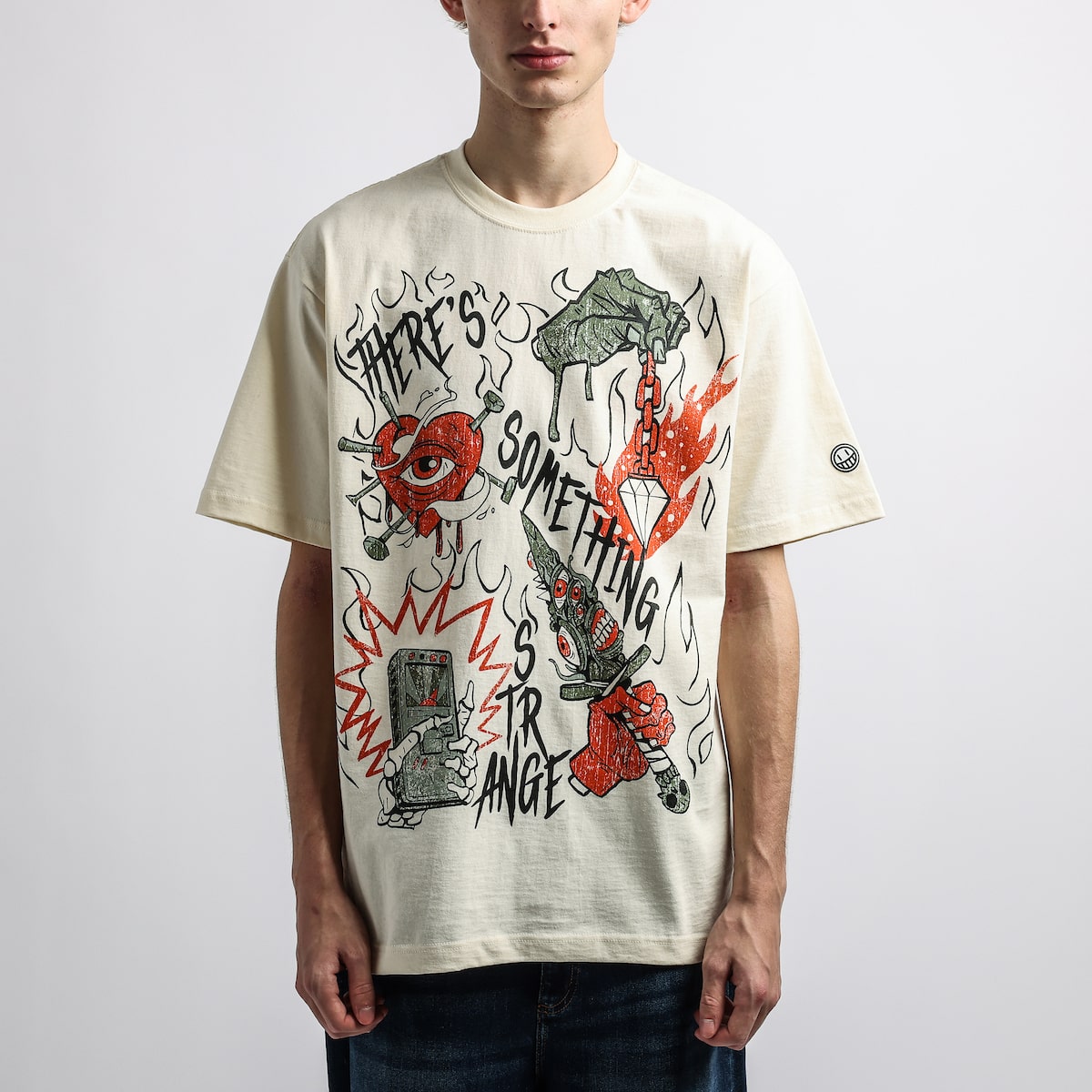 Trip of Terror Something Strange Natural Tee - Brain Rot Worldwide