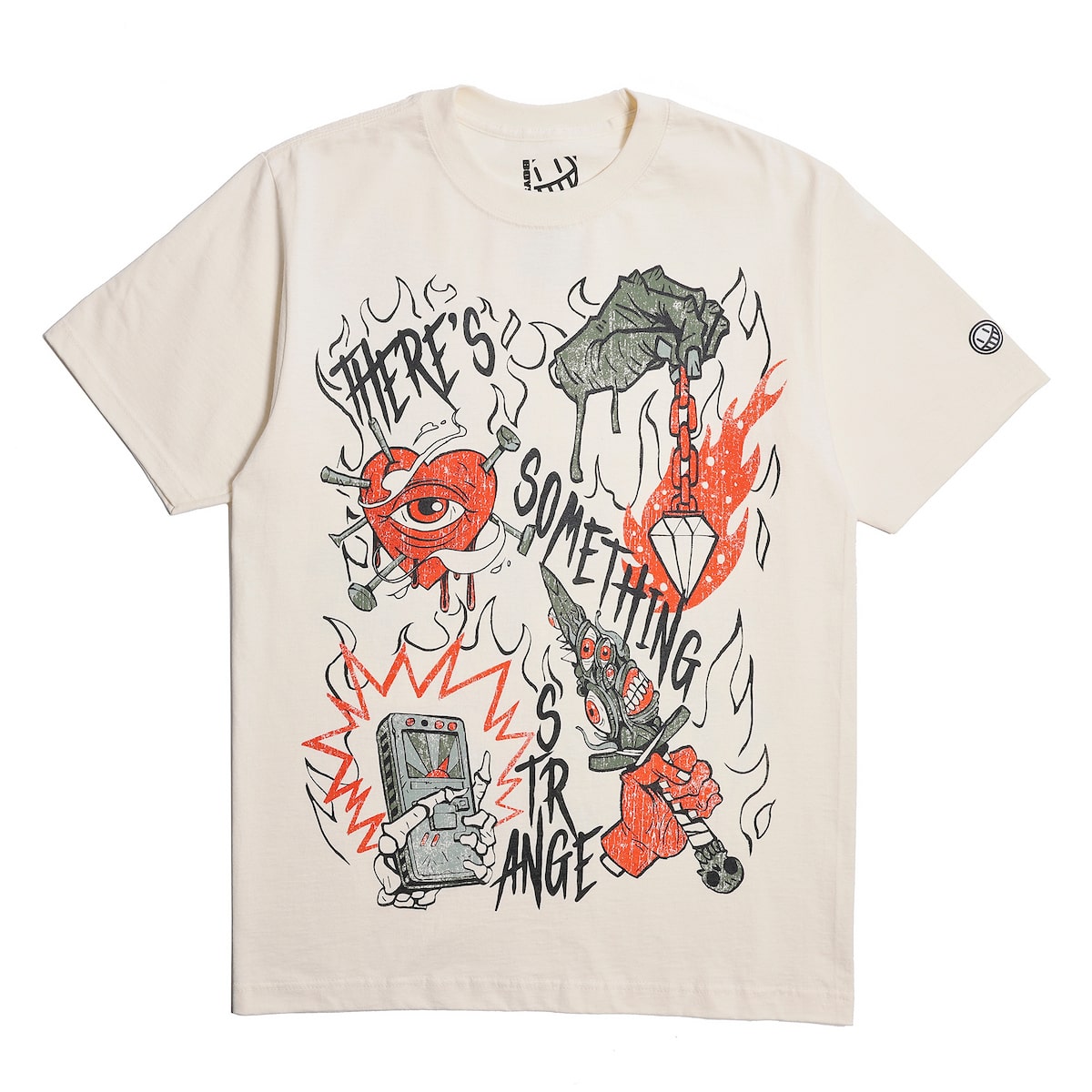 Trip of Terror Something Strange Natural Tee - Brain Rot Worldwide