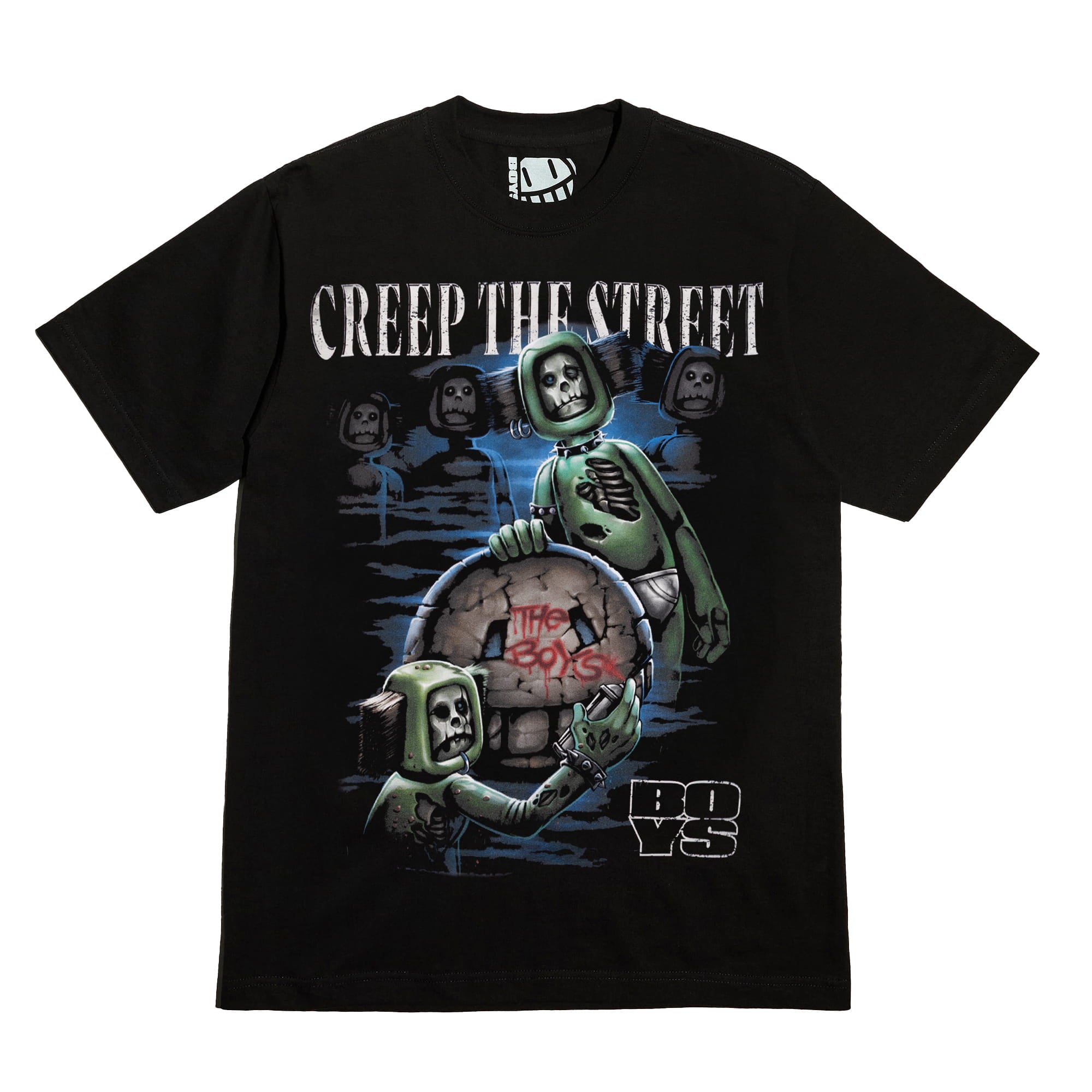 Creep The Street Black Tee - Brainrot Worldwide- The Boys
