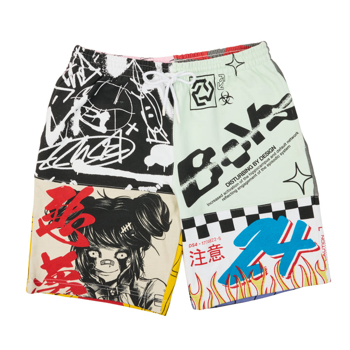 Sleaze Nation Patchwork Terry Shorts