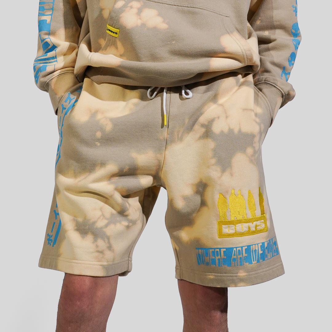 Invasion Where Are We Bleach Wash Shorts
