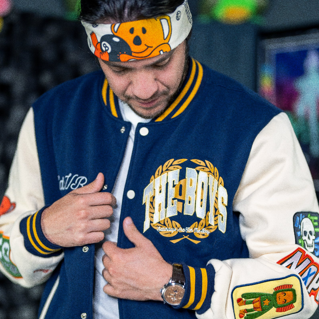 DROPOUT VARSITY JACKET – The Boys DROPOUT VARSITY JACKET – The Boys